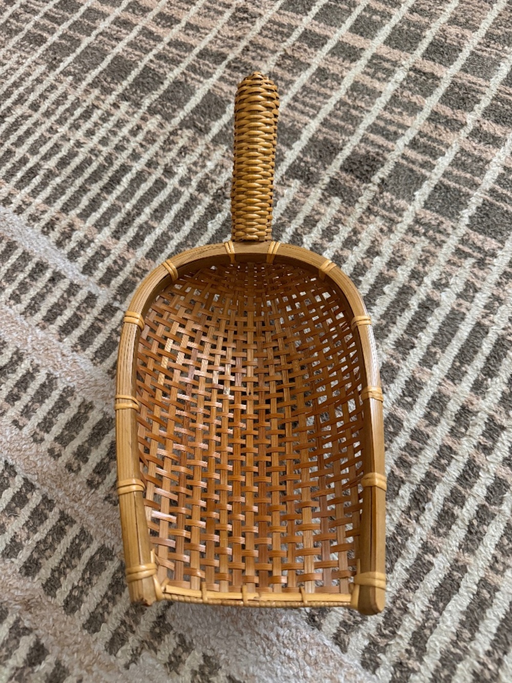 Handwoven traditional grain scooper
